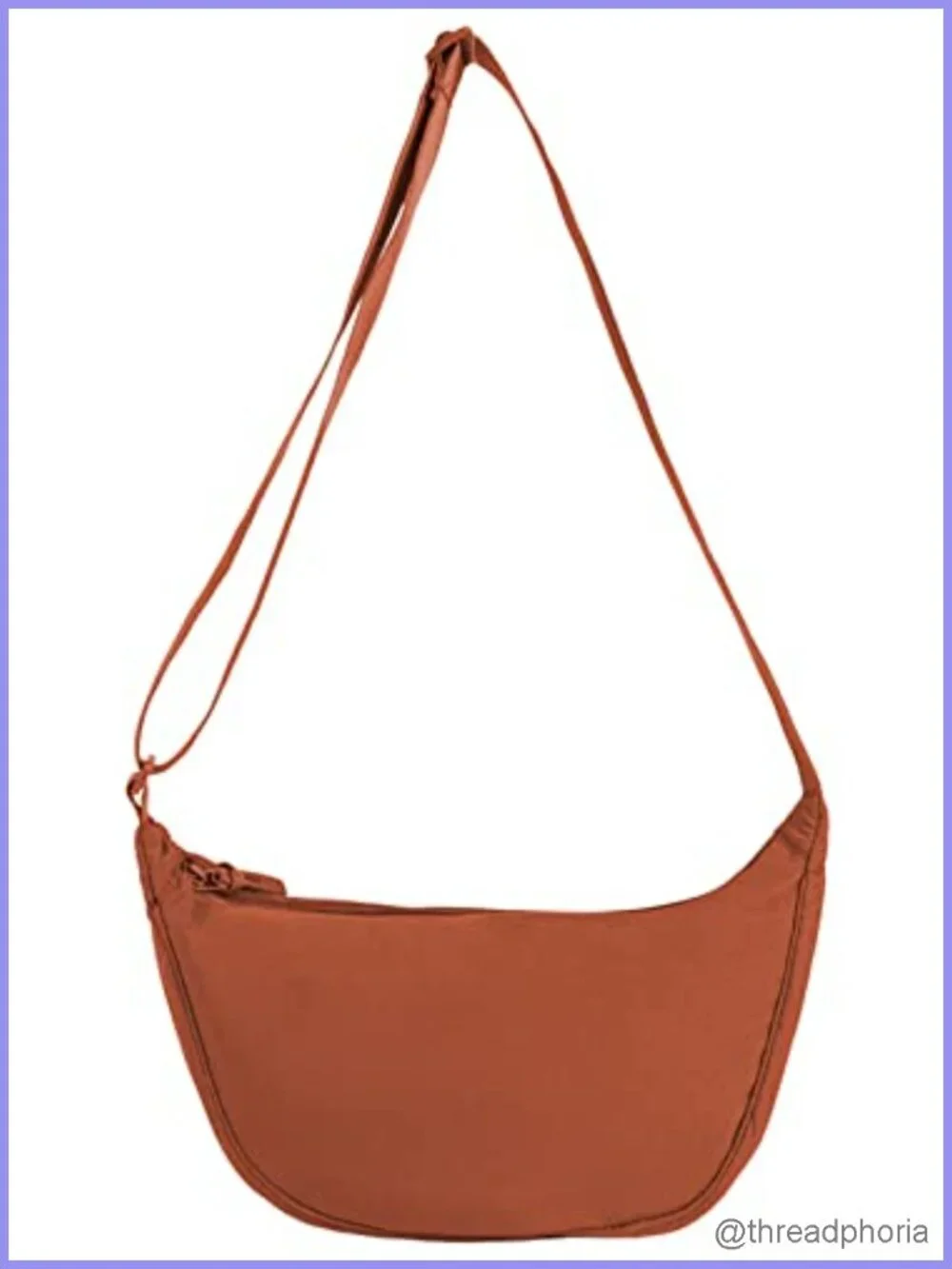 Nylon Crescent Hobo Crossbody Bag Lightweight Waterproof Adjustable Strap